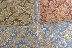 American Silk Mills Fabric Sample All Silk Remnant Pillow Crafts Lauren 3 colors