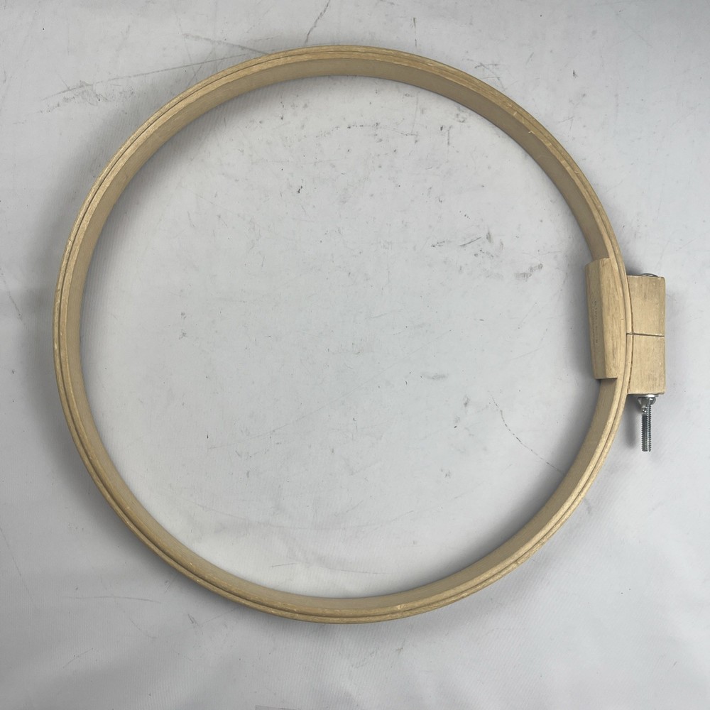 Vintage American Heritage Made in USA 14″ Round Wooden Quilting Hoop 1″ Wide