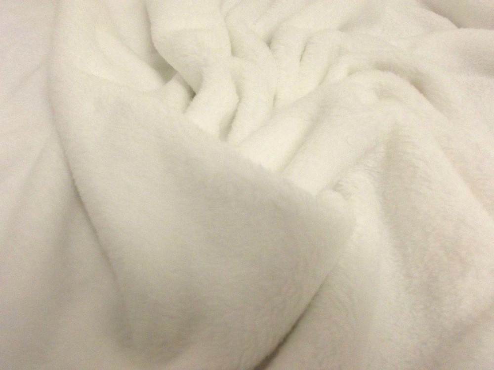 Double Sided Supersoft Cuddlesoft Fabric Material – WHITE