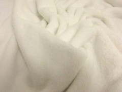 Double Sided Supersoft Cuddlesoft Fabric Material – WHITE
