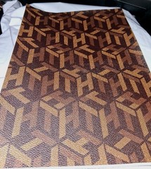 LV GG Louie Print Design Faux Fabric Designer Leather Sheet Craft DIY Material