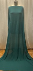 100% Crinkled Silk Double Georgette Dark Teal Exquisite Fabric 2 Yds Long 52″ W