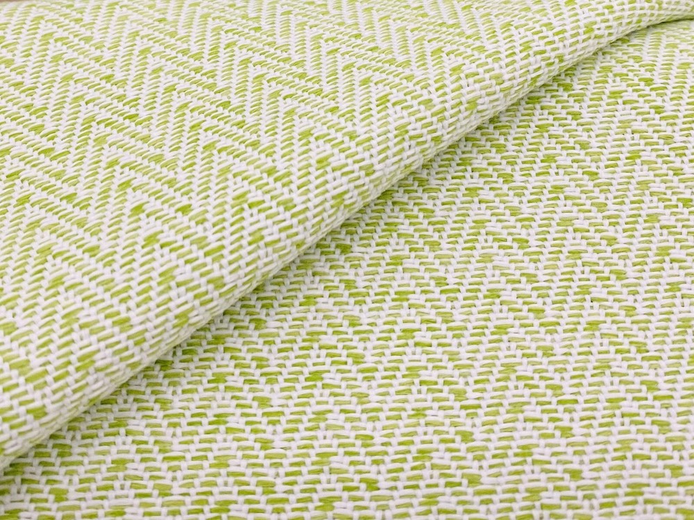 Scalamandre Indoor Outdoor Uphol Fabric- Capri Herringbone / Palm 6 yd 27191-002