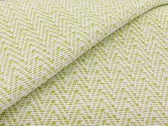 Scalamandre Indoor Outdoor Uphol Fabric- Capri Herringbone / Palm 6 yd 27191-002