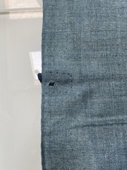 Antique Japanese BORO Light Indigo Kaya Mosquito Net Cotton Asagi Blue 82”