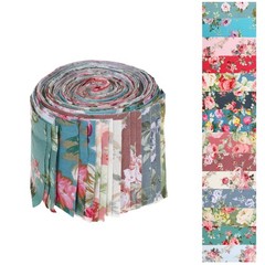 42Pcs Jelly Roll Fabric Strips Soft Cotton Quilting Fabric 2.5 x 20 Inch Pre-…