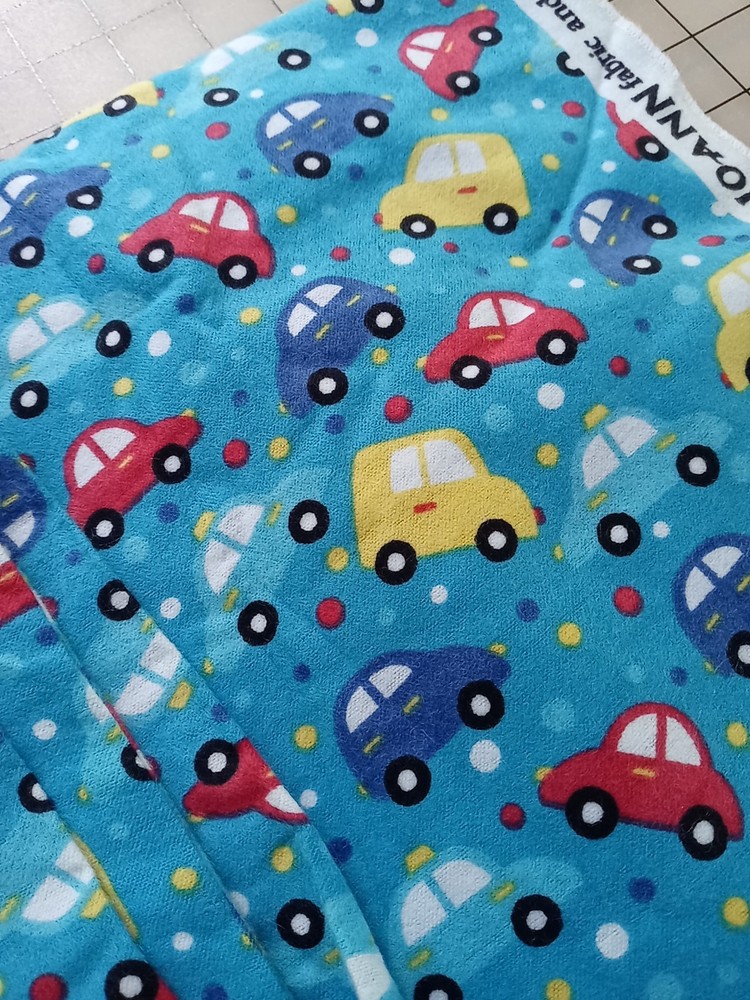 Little CarsFabric .. please see photos for sizes.60″ X 40 Inches