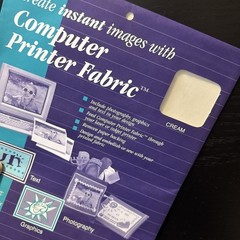 Computer printer fabric. 4-8 1/2″x 11″ cream Sheets June Tailor