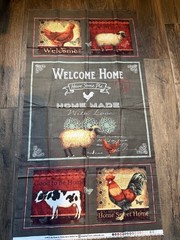 Keepsake Quilting WELCOME HOME PANEL KIT 23” X 42” NEW Fabric And Batting