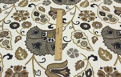 RICHLOOM FAVELL HAZE SLUBBY BASKETWEAVE COTTON FLORAL FURNITURE FABRIC BY YARD