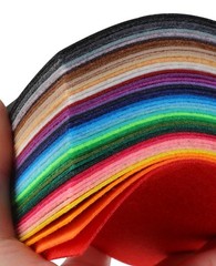 20 PCS Assorted Colors Felt Sheets 8×12 Inch 1mm Nonwoven Craft Fabric DIY