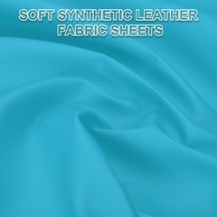 63×39.4in Faux Leather Sheets, Faux Leather Fabric Vinyl PVC, Sky Blue