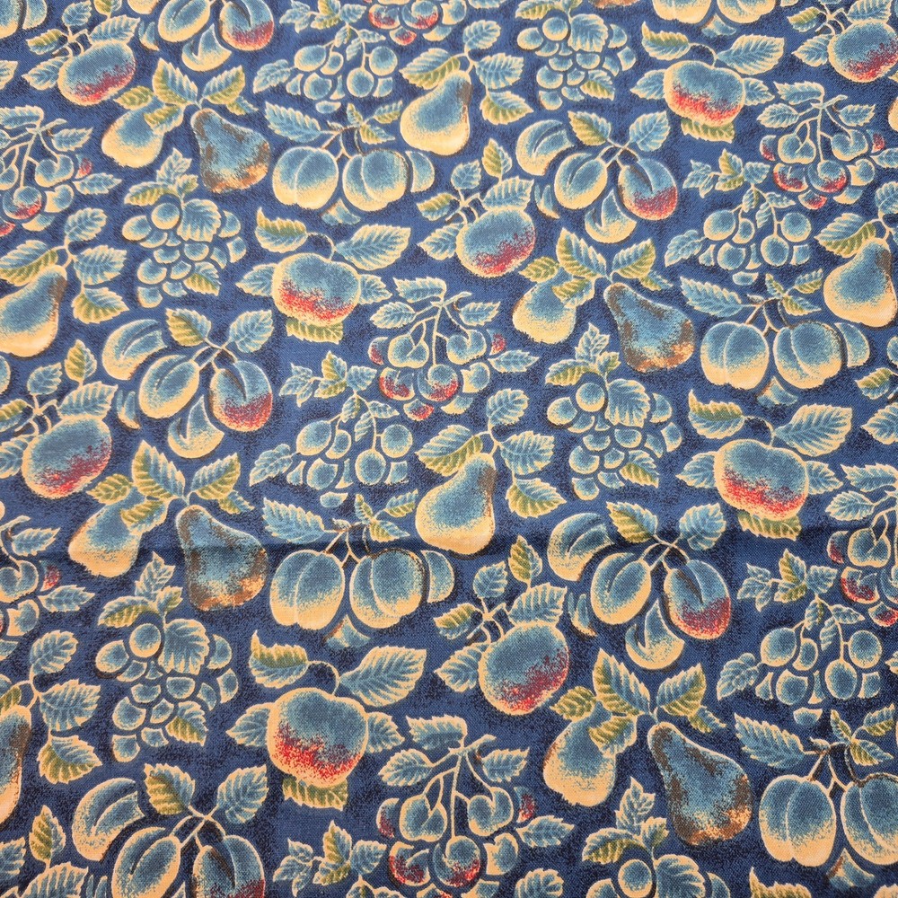 Pear Plum Grape Apple Fruit Cotton Fabric Vintage Classic Cottons 2003 6 Yds