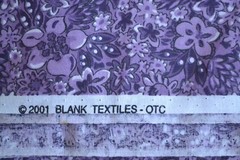 By 1/2 Yd, Purple Calico on Purple Quilt Cotton, Blank/2001, N407