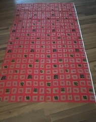Vintage JBJ Fabrics 2 YDS x 44″ Abstract Red Black Red Black Beige Crafts