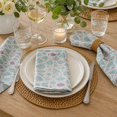 By the Seaside-Happy Fish-Aqua Unbleached Fabric-Loes Van Oosten-Cotton+Steel