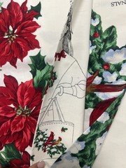 Christmas Cut Outs Greenery Wearable Art Applique Fabric Panel VIP Cranston NOS
