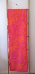 90s does 70s One Way Stretch Pink Orange Floral Spandex 150cm x 5 meters