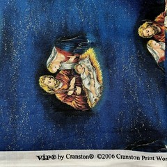 Christmas Nativity Holy Family Cotton Fabric Quilting Cranston VIP 3 1/2 Yards
