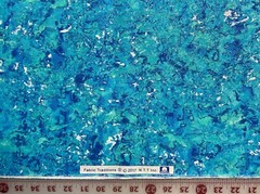By 1/2 Yard Sponge Paint Aqua Teal Low Shed Glitter Sparkle Fabric Traditions