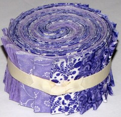 JELLY ROLL Precut Fabric Purple Grape Lavender Cotton 20 Strips 2.5″ X WOF