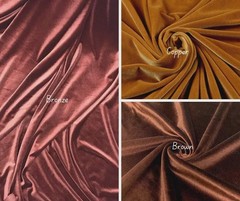 Stretch Velvet Fabric Green 4 Way Polyester Spandex Soft Velour 59 Inch