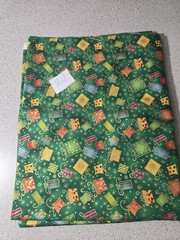Season’s Greetings Fabri-Quilt Christmas Presents 2 Yards Fabric All Over Print