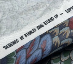 1.5 Yards Stanley King Studios Screen Print Fabric Teflon Finish 54″ Floral VTG