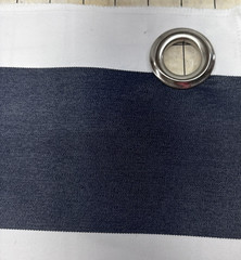 Sunbrella Navy White Stripe Awning Outdoor Fabric Sample 1Y x 50″ #16