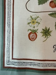 VTG Lot Of 2 Strawberry Cotton Sateen Fabric Pillow Panel Uncut Botanical