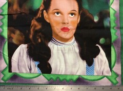 PNL87 Wizard of Oz Emerald City Dorothy Cotton Quilt Fabric Panel 23×44 Rare OOP