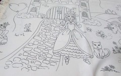 Michael Miller Color Me “PRINCESS ADVENTURE” Cotton Fabric Panel 36″ X 45″ NEW