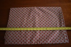 By 1/2 Yd, 36″ Wide, Vintage 1940’s-60’s, Red Green Yellow Floral on White,N1623