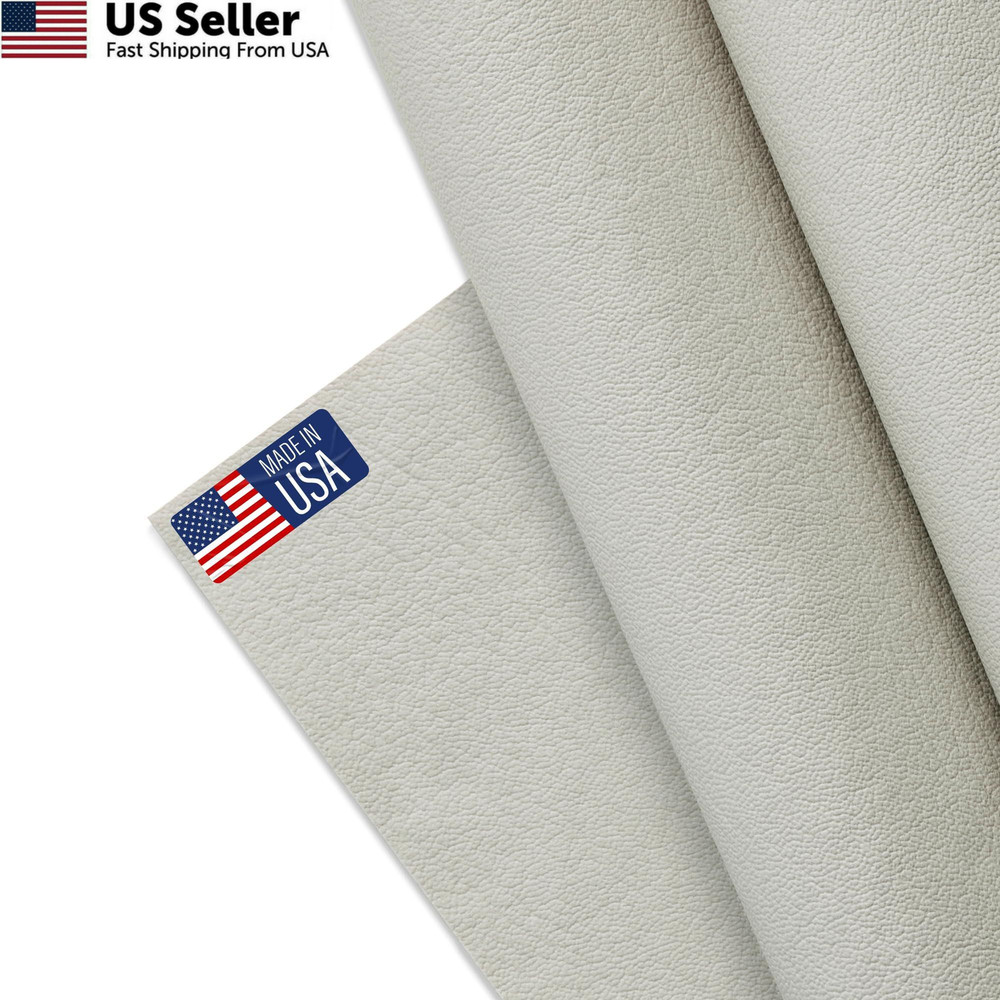 Marine Vinyl Fabric, Upholstery Faux Leather, Outdoor Boat 1 Yard, Off White