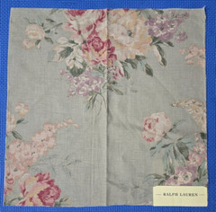 Ralph Lauren Fabric Napkins 25×26″ (1 Pc), 16.5×16.5″ (8 Pcs) Angela Floral Sage