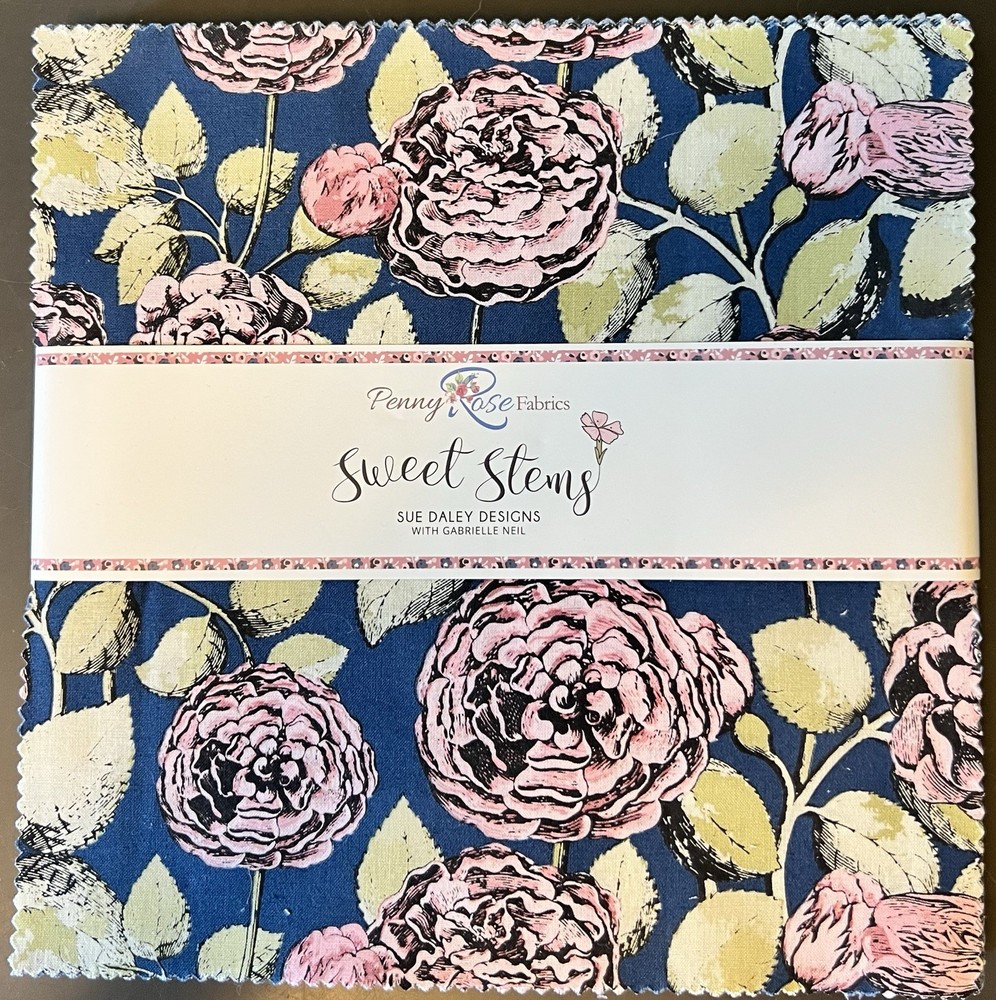 Sweet Stems Sue Daley Designs Penny Rose Fabrics 10” Squares (42 Each)