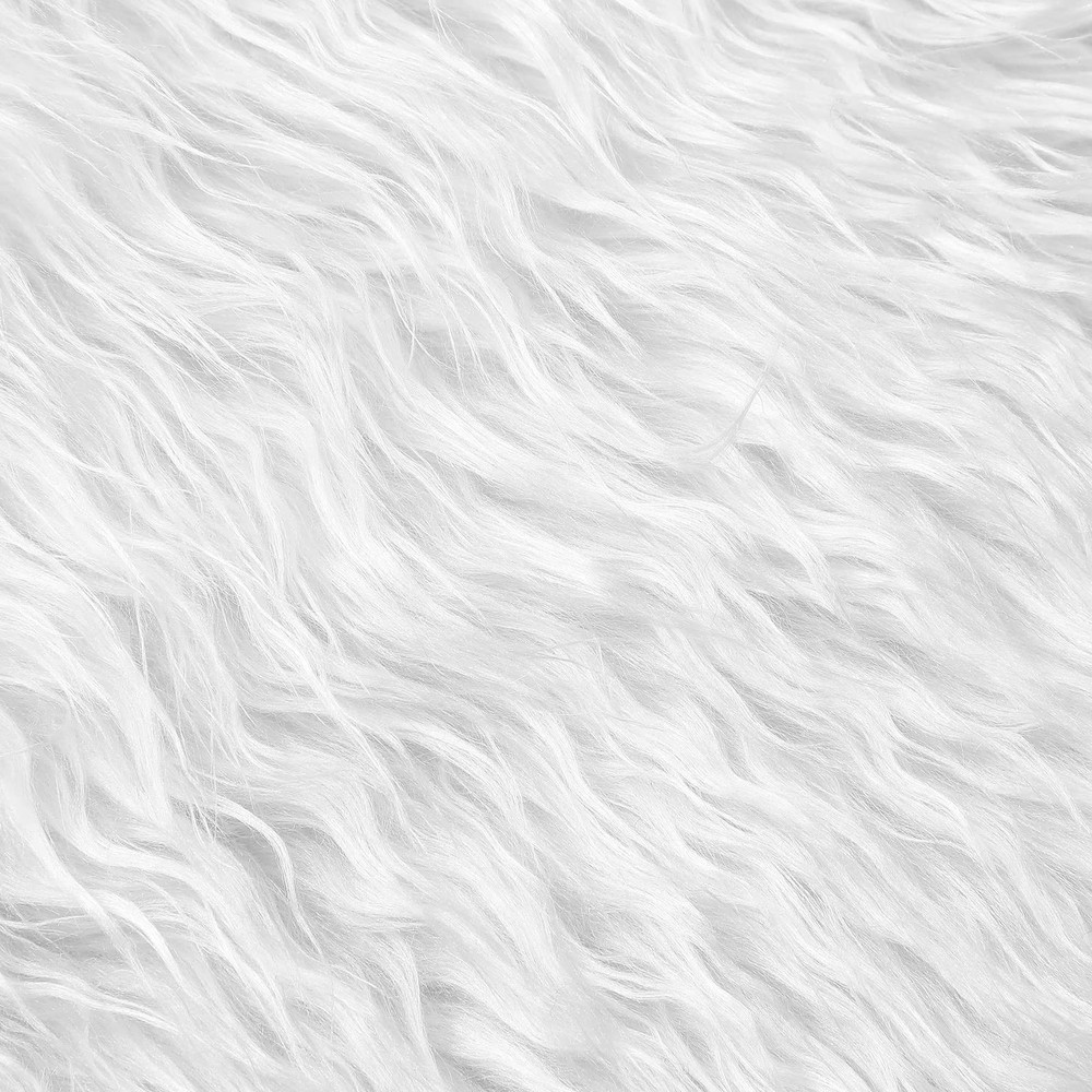 Tatuo 10 x 20 Inch White Faux Fur Fabric Halloween Fluffy 10 x 20 Inch,