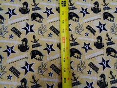 VANDERBILT UNIVERSITY COMMODORES 1/2 YD BRAND NEW DESIGN 100% COTTON