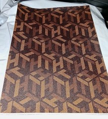 LV GG Louie Print Design Faux Fabric Designer Leather Sheet Craft DIY Material