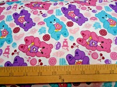 1 yard Camelot Care Bears Sparkle & Shine Sweet Fabric