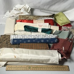 Large Assorted Fabric Remnants Scraps Lot Quilting Crafting Mixed Patterns