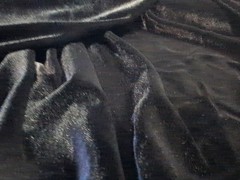 1.83m Black Stretch Velvet Fabric 4-Way Stretch Knit 60in Wide for Dressmaking