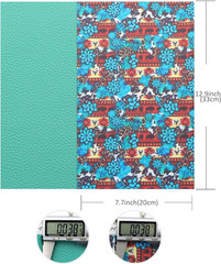 Cow Pattern Faux Leather Sheets Pattern Synthetic Leather Fabric Canvas Back 5 P