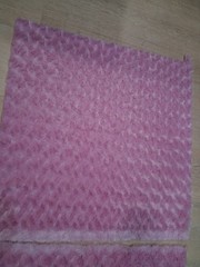 Minky Rosebud fabric pink remnant