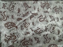 Tan Fabric Brown Design Print Material 1.8 Yards MT109