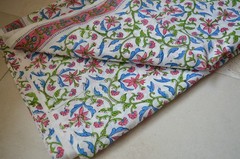 Hand Block Print Fabric 100%Cotton 3 Yard NO TARRIF CHARGES 100%✅ ZK_109