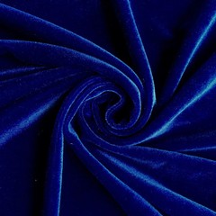 Princess ROYAL BLUE Polyester Spandex Stretch Velvet Fabric by the Yard for Top