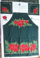 1 panel “Piney Poinsettia Apron” Craft Panel by Designs for R.E.D.