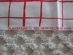 3699. 1983 Waites PLAYGROUND Home Decor, Quilting COTTON FABRIC-44″x2-7/8 yds.