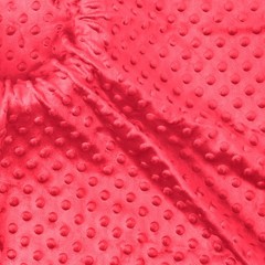 Homiest Minky Dot Fabric by The Yard, 1 Yard x 60 Inch Wide 1 Light Red